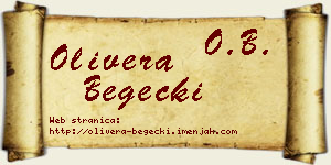Olivera Begečki vizit kartica